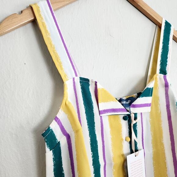 NEW Modcloth One Affogato Button Up Stripe Tank Top - Picture 7 of 12
